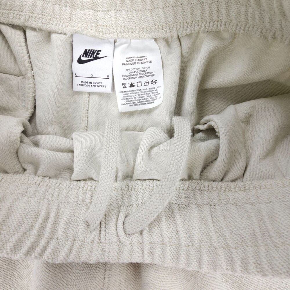 NIKE Sportswear Club French Terry Athletic Shorts Knit Taupe Large Athleisure - Picture 2 of 10